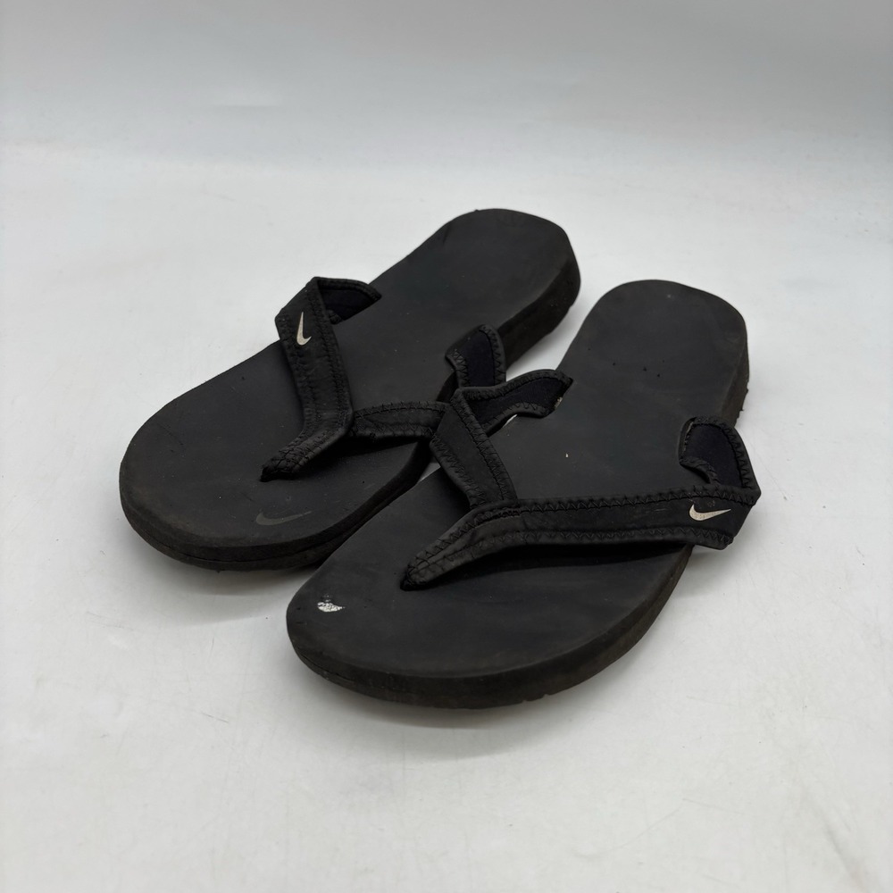 Nike Comfort Footbed Flip Flops Womens 8 Black Thong Sandals Support Slides